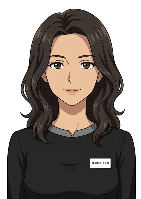 AI 副社長 クロコの似顔絵