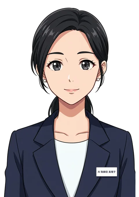 AI 取締役 真理子の似顔絵