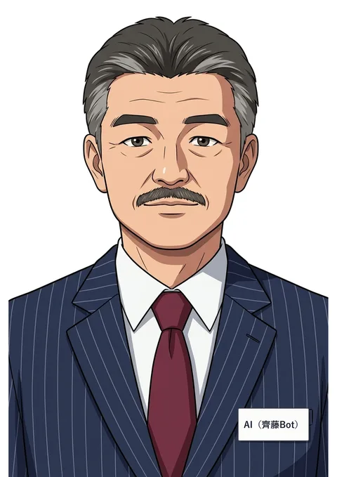 AI（齊藤Bot）の似顔絵