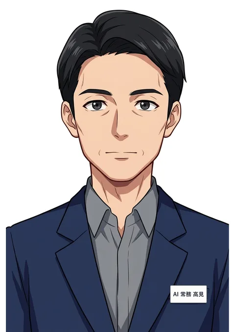 AI 常務 高見の似顔絵